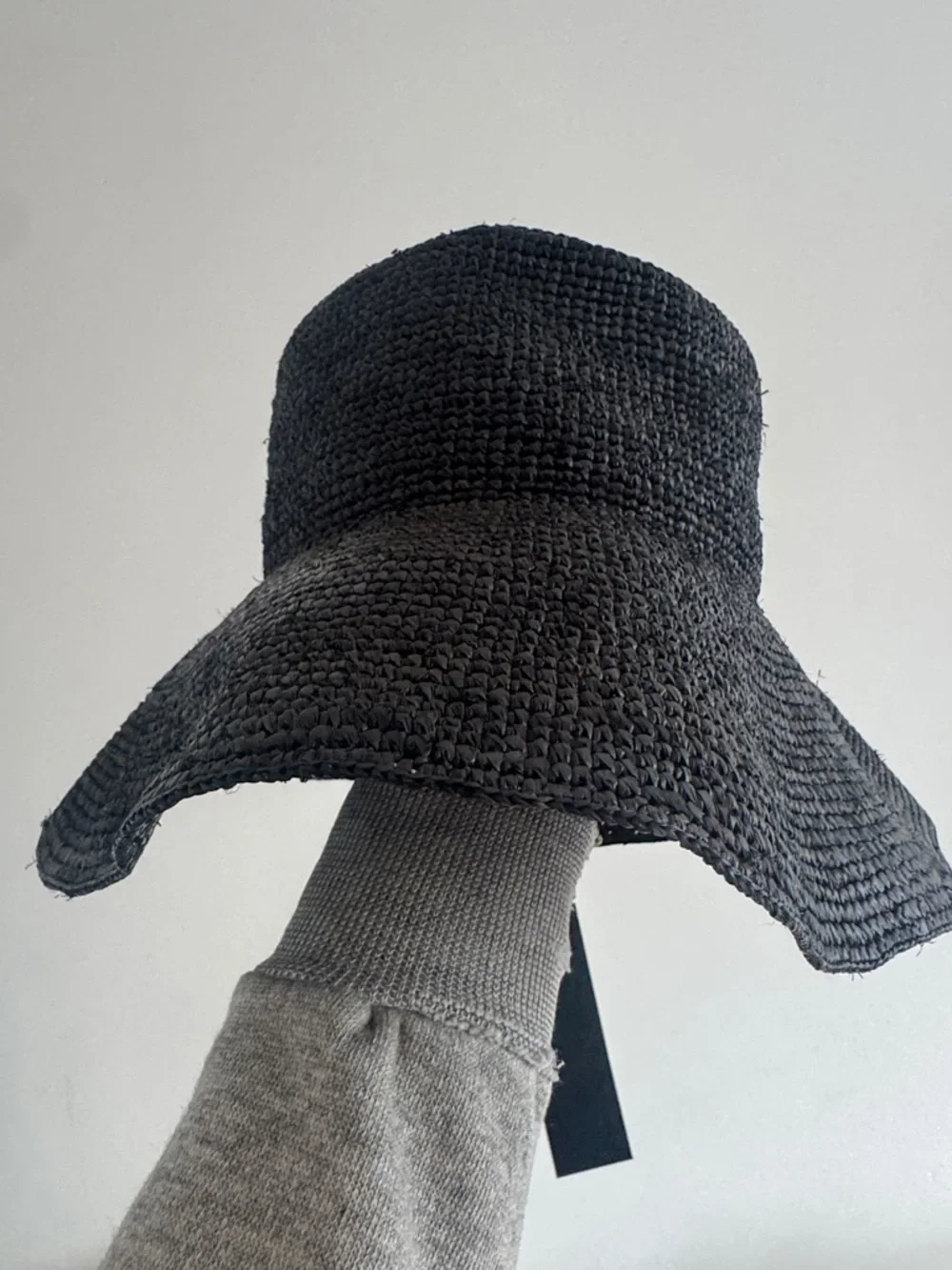 Jenni Kayne Black Woven Floppy Sun Hat - Picture 4 of 4